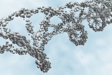 Dna İplikleri 3d İllüstrasyon