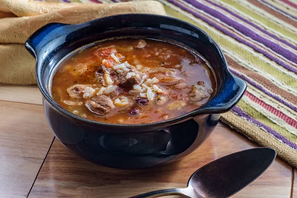 Soupe de légumes de boeuf à cuisson lente — Photo