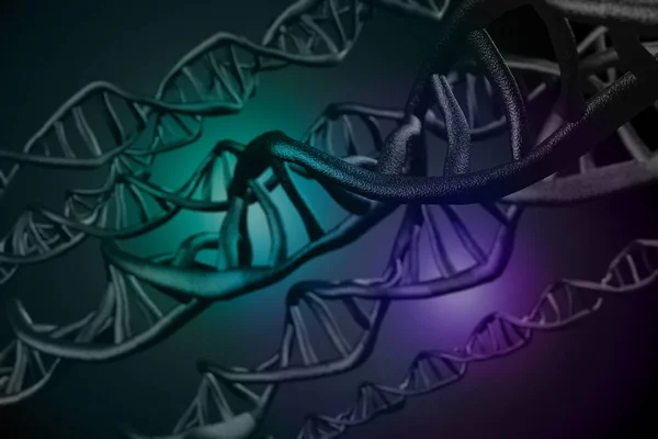 DNA-pruhy 3D ilustrace — Stock fotografie