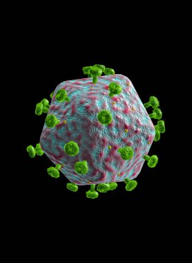 Aids Hiv Virüs 3d İllüstrasyon