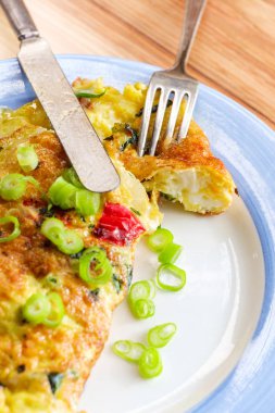 Ispanak Biber İspanyol Omlet 