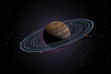 Gezegen Satürn Galaxy 3d İllüstrasyon
