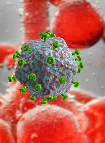 Aids HIV Virus 3D Illustration