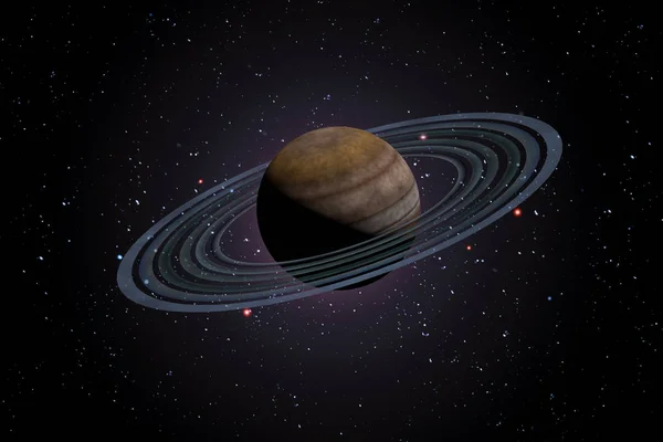 Planeta Saturn Galaxy 3D ilustracja — Zdjęcie stockowe
