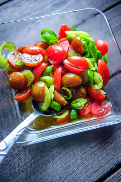 Trauben-Tomaten-Paprika-Salat — Stockfoto