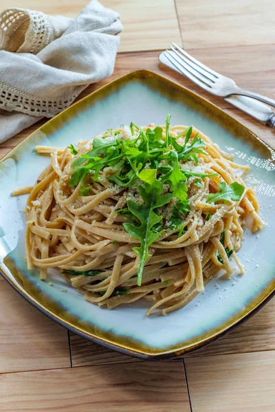 Frumento integrale Fettuccine Alfredo — Foto Stock