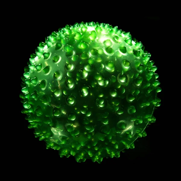 Green Single Cell Chlorella Algae Microscopic Conceptual Illustration — Stok Foto