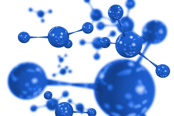 Renkli Atomik Parçacık Arkaplan Bilimi Illüstrasyonunu Kapat — Stok fotoğraf