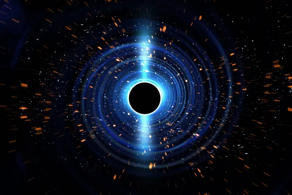 Σύμπαν Ρεαλιστική Μαύρη Τρύπα Χώρο Φόντο Εικονογράφηση — Φωτογραφία Αρχείου