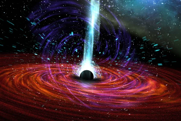 Wszechświat Realistyczny Czarny Dziura Przestrzeń Tło Ilustracja — Zdjęcie stockowe