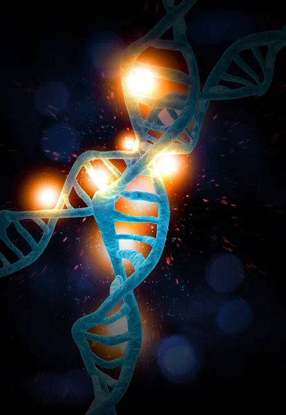 Абстрактная Генетика Двойной Спирали Днк Иллюстрация — стоковое фото
