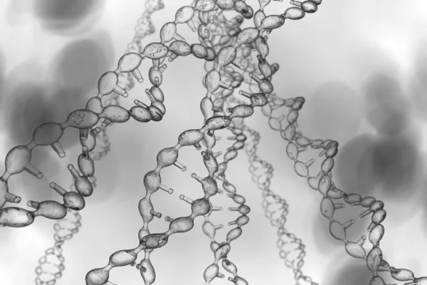 Filo Dna Astratto Doppia Elica Genetica Illustrazione — Foto Stock