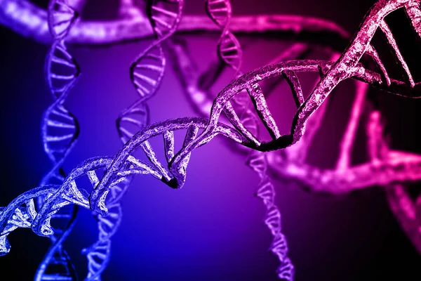 Abstrakt Dna Sträng Dubbel Helix Genetik Illustration — Stockfoto