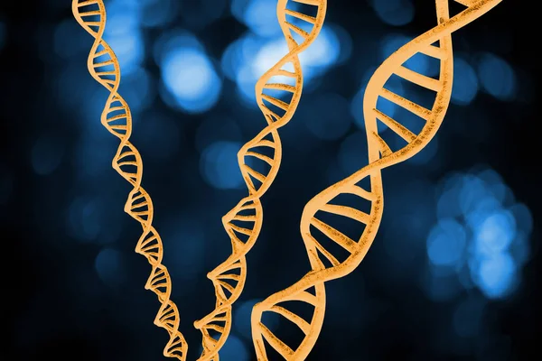 Abstrakt Dna Sträng Dubbel Helix Genetik Illustration — Stockfoto