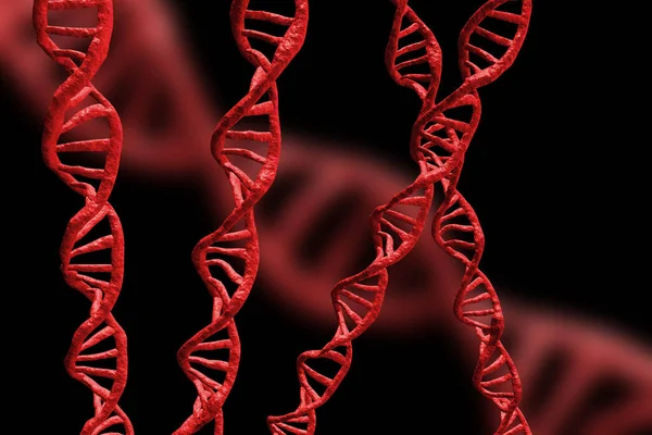 Abstrakt Dna Sträng Dubbel Helix Genetik Illustration — Stockfoto