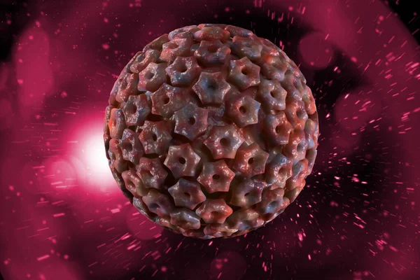 Infekční Onemocnění Herpes Simplex Virus Buňky Konceptuální Ilustrace — Stock fotografie