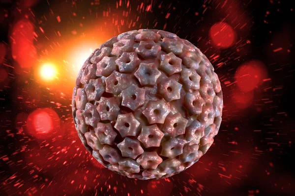 Choroby Zakaźne Opryszczka Simplex Komórki Wirusa Koncepcyjny Ilustracja — Zdjęcie stockowe