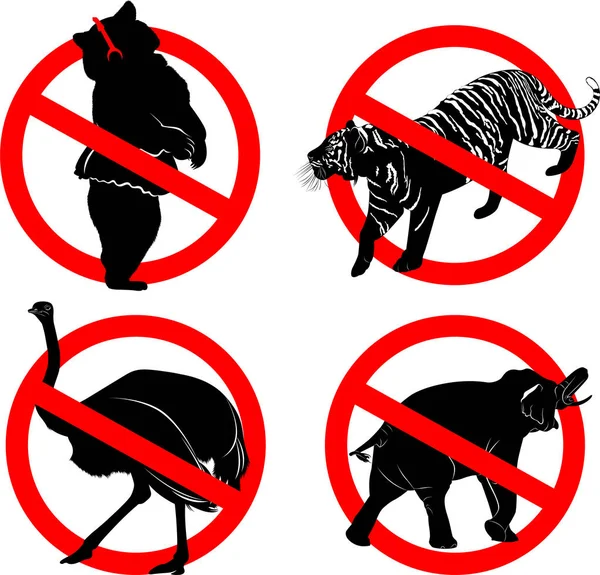 Signo Circo Señales Prohibición Stop Circus — Archivo Imágenes Vectoriales