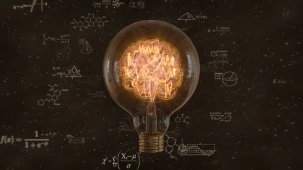 Edison Glühbirne, Nebel Gehirn und Formel Hintergrund