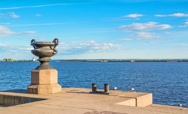 Embankment Gulf Finland Baltic Sea Kronshtadt — Stock Photo, Image