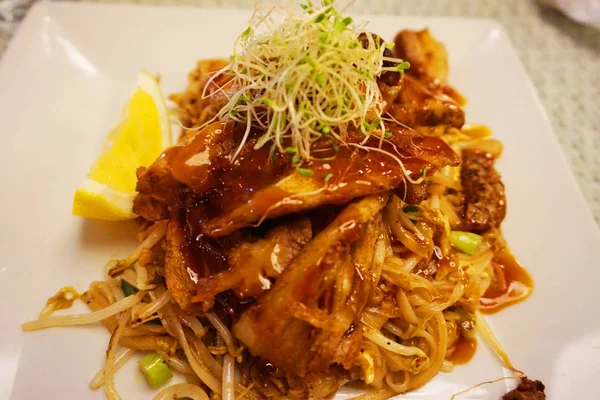 Köstliche Grill Schweinerippchen Asiatische Küche — Stockfoto