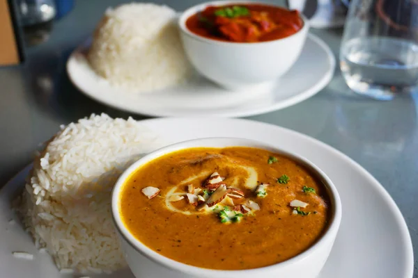 Köstliche Schöne Indische Curry Reis — Stockfoto