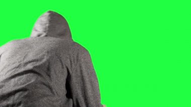 İnsan meditasyon illüstrasyon, ciddi yüz