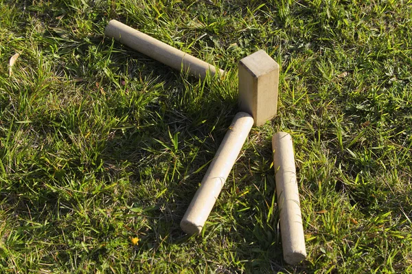 Viking Chess Made Wood Gras Stock Photo