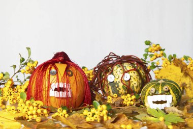 Cadılar Bayramı için üç çirkin ve korkunç kabaklar