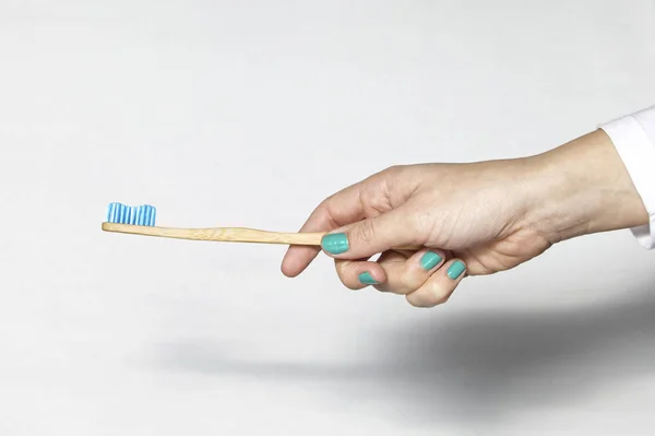 Toothbrush Blue Brush Isolated White — Stock Photo, Image
