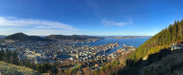 Vier Bergen Norway Dal Supporto Floyen — Foto Stock