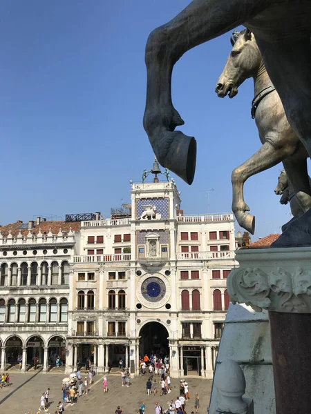 San Marco Uhrturm Venedig Italien — Stockfoto