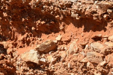 Punta Giglio 'da kırmızı kil, alghero, sardunya, İtalya