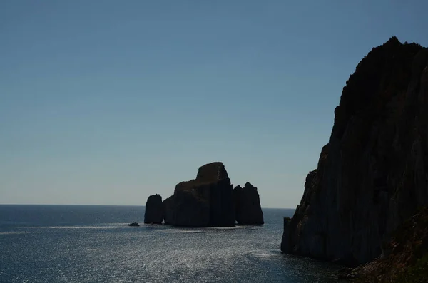 Wybrzeże Masua Sardynia Włochy — Zdjęcie stockowe
