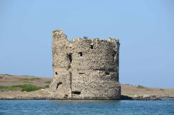 Wieża Przybrzeżna Stintino Sardynia Włochy — Zdjęcie stockowe
