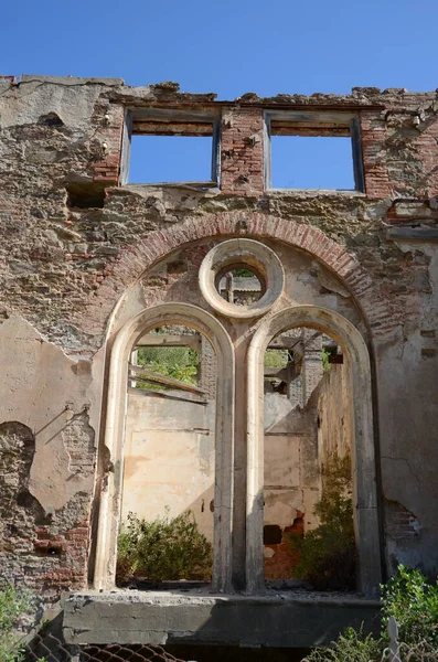 Opuszczony Budynek Ingurtosu Sardynia Włochy — Zdjęcie stockowe