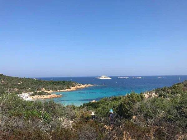 Bucht Und Jacht Sardinien Italien — Stockfoto