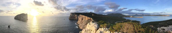 Útesy Capo Caccia Alghero Sardinie Itálie — Stock fotografie