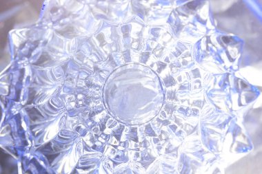 Eski bir kristal cam detayını kapatın. Arka plan.