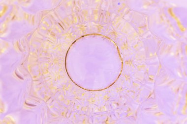 Eski bir kristal cam detayını kapatın. Arka plan.