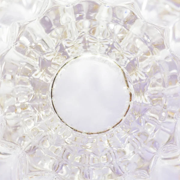 Närbild Detalj Ett Gammalt Kristallglas Abstrakt Bakgrund — Stockfoto