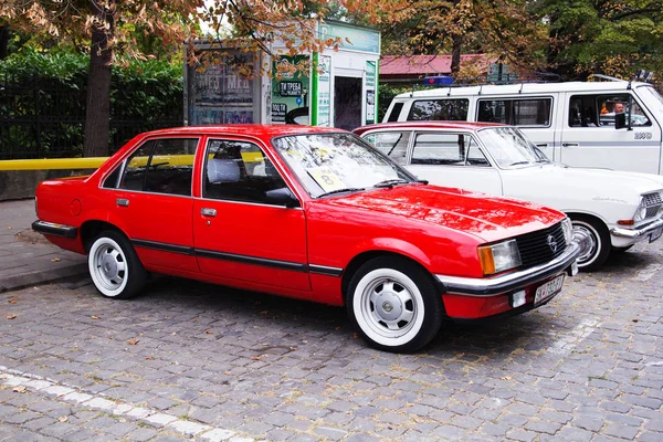 Skopje Makedonien September 2018 Retro Autos Und Motorräder Auf Der — Stockfoto