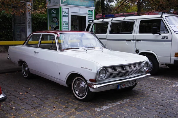 Skopje Macedonia Setembro 2018 Carro Retro Motos Exposição Automóvel Vintage — Fotografia de Stock