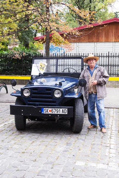 Skopje Macedonia Septembre 2018 Voiture Rétro Motos Sur Salon Automobile — Photo