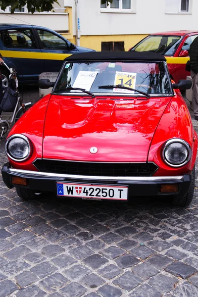 Skopje Macedonia Setembro 2018 Carro Retro Motos Exposição Automóvel Vintage — Fotografia de Stock