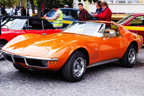 Skopje Macedonia Setembro 2018 Carro Retro Motos Exposição Automóvel Vintage — Fotografia de Stock