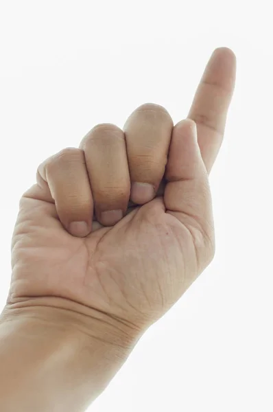 Index Finger White — Stock Photo, Image