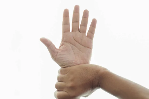 Hands Holding Pulses Symbolizing Union White Background — Stock Photo, Image