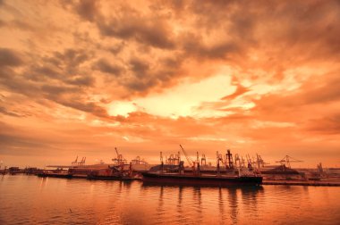 Geceleri liman valencia, İspanya