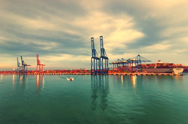 Port Nocy Walencji Hiszpania Obrazek Stockowy